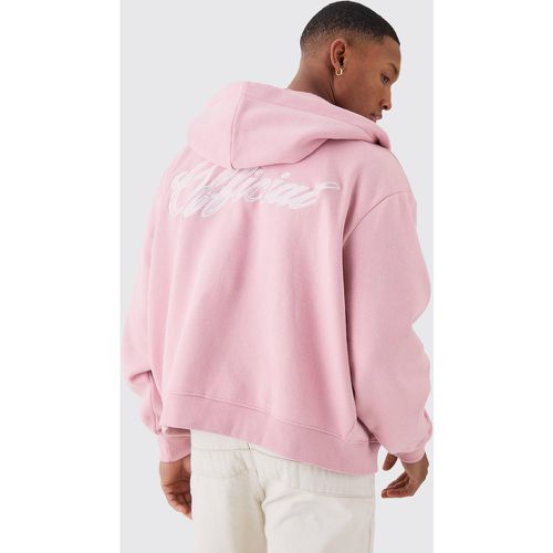 Sweat à capuche ample zippé - Official - S - Boohooman - Modalova