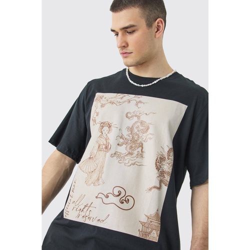 Tall - T-shirt oversize imprimé - Boohooman - Modalova