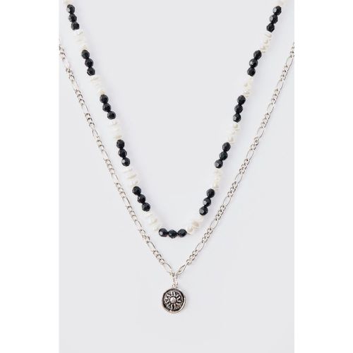 Collier à pendentif en chaîne et perle - ONE SIZE - Boohooman - Modalova