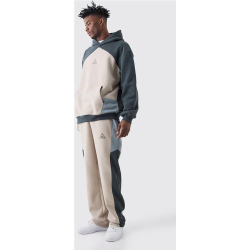 Survêtement oversize color block - S - Boohooman - Modalova