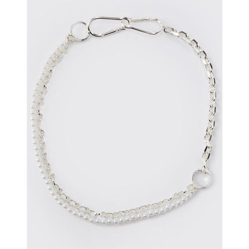 Collier en chaîne épaisse à perles - ONE SIZE - Boohooman - Modalova