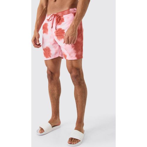 Short de bain mi-long tie dye - M - Boohooman - Modalova