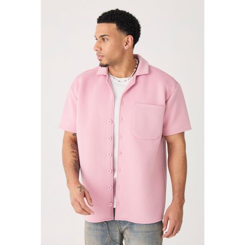 Chemise oversize à bordure en néoprène - S - Boohooman - Modalova