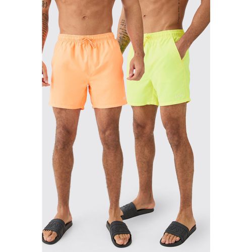 Lot de 2 shorts de bain mi-longs - MAN - L - Boohooman - Modalova