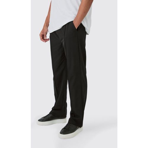 Pantalon large léger à pinces et taille élastique - S - Boohooman - Modalova