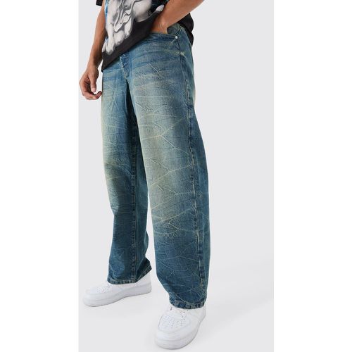 Jean baggy en denim teinté - 28R - Boohooman - Modalova