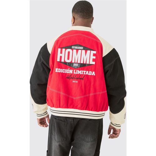 Grande taille - Veste motard ample - XXL - Boohooman - Modalova