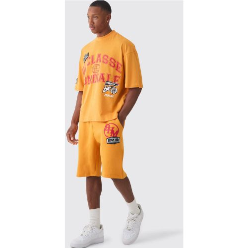 Ensemble oversize à col montant avec t-shirt et short - L - Boohooman - Modalova