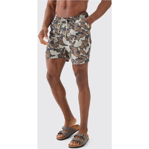 Short de bain mi-long à imprimé camouflage - L - Boohooman - Modalova