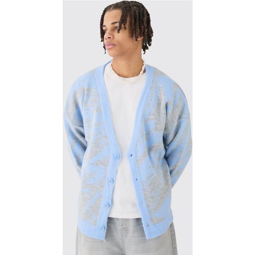 Cardigan oversize à motif jacquard - S - Boohooman - Modalova