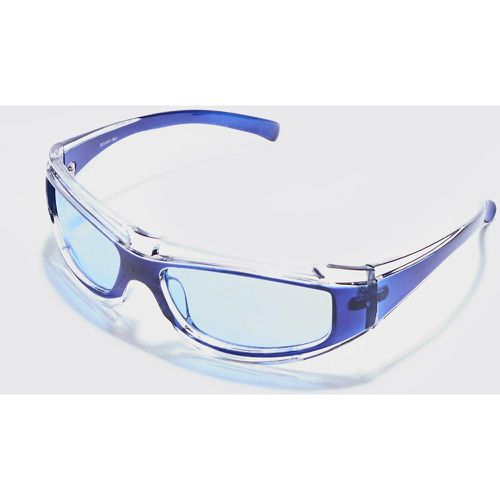 Metal Detail Sunglasses In Blue - Boohooman - Modalova