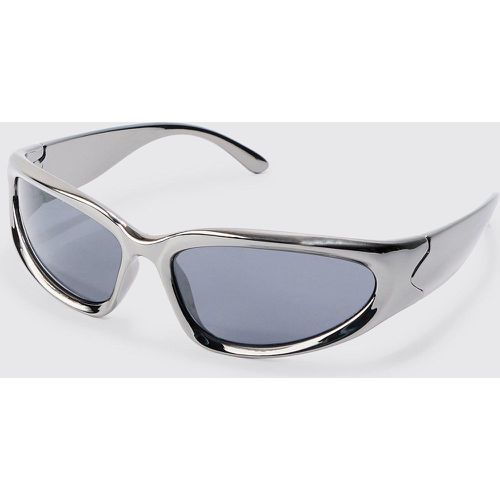 Lunettes de soleil métallisées à dos nageur - ONE SIZE - Boohooman - Modalova