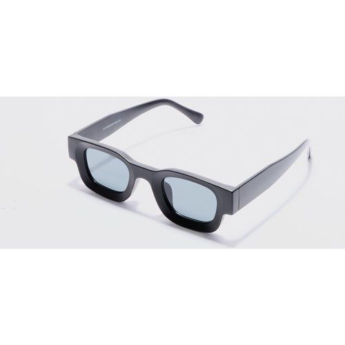 Chunky Frame Square Lens Sunglasses In Black - Boohooman - Modalova