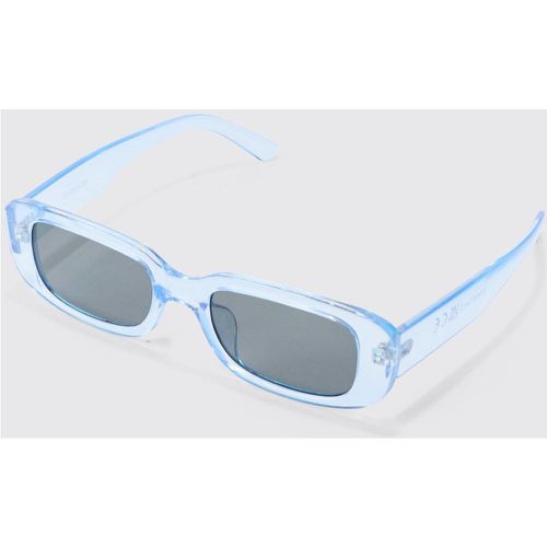 Chunky Blue Lens Sunglasses In Grey - Boohooman - Modalova
