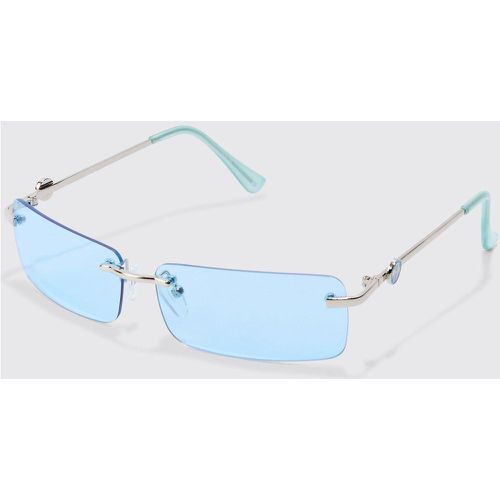 Bhm Rimless Sunglasses In Blue - Boohooman - Modalova