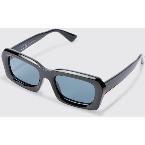 Lunettes de soleil rectangulaires en métal - ONE SIZE - Boohooman - Modalova