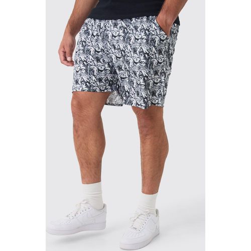 Grande taille - Short de bain à imprimé Renaissance - XXXXL - Boohooman - Modalova