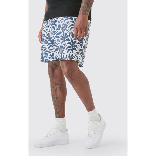 Grande taille - Short de bain à imprimé abstrait - XXXL - Boohooman - Modalova