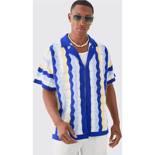 Chemise oversize rayée - M - Boohooman - Modalova