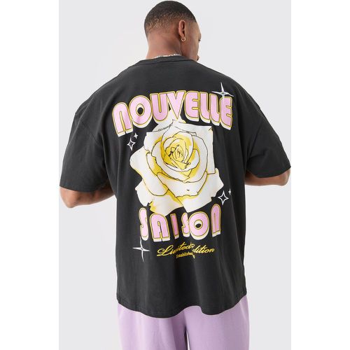 Oversized Nouvelle Floral Print T-shirt - Boohooman - Modalova