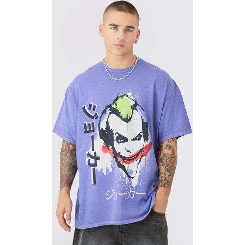 Oversized Joker Anime Wash License T-shirt - Boohooman - Modalova