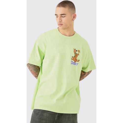 T-shirt oversize délavé à imprimé Scooby Doo - S - Boohooman - Modalova