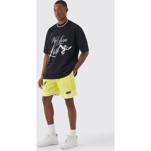 Ensemble oversize à col montant avec t-shirt et short - M - Boohooman - Modalova