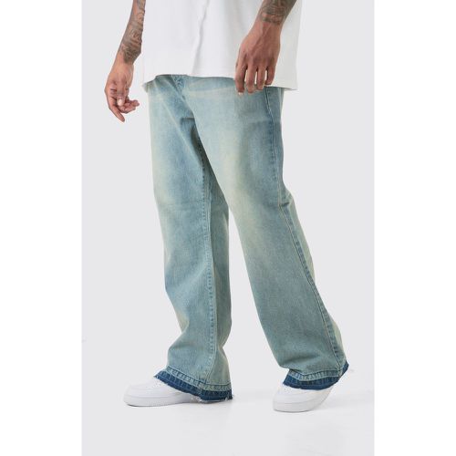 Grande taille - Jean flare rigide - 38 - Boohooman - Modalova