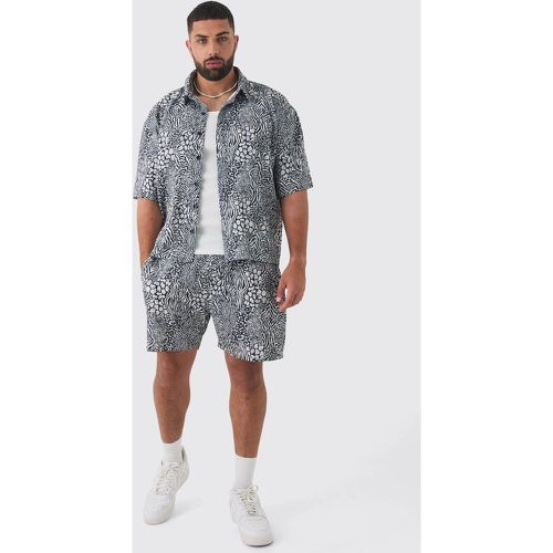 Grande taille - Ensemble oversize avec chemise à manches courtes et short homme - XXXL - Boohooman - Modalova