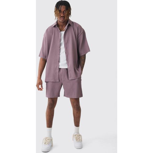 Tall - Ensemble oversize plissé à manches courtes homme - S - Boohooman - Modalova