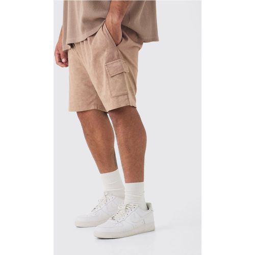 Grande taille - Short cargo délavé en jersey - XXXL - Boohooman - Modalova