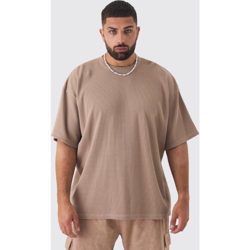 Grande taille - T-shirt oversize en tissu gaufré - XXL - Boohooman - Modalova