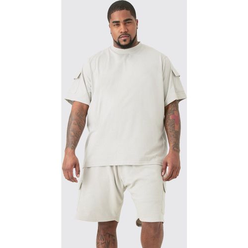 Grande taille - Ensemble utilitaire avec t-shirt et short cargo - XXXL - Boohooman - Modalova