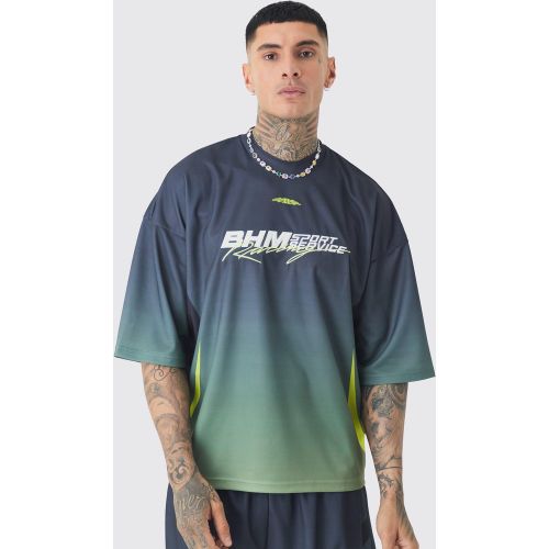 Tall - T-shirt oversize imprimé en mesh - M - Boohooman - Modalova