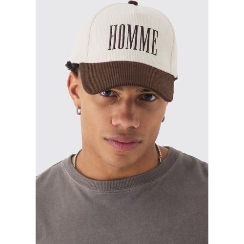 Casquette brodée en écru - ONE SIZE - Boohooman - Modalova