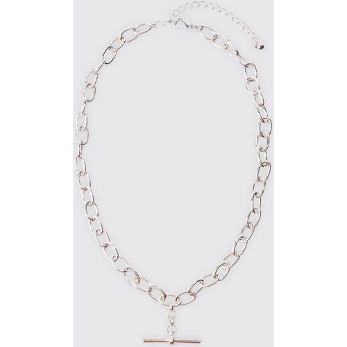 T Bar Chain Necklace In Silver - Boohooman - Modalova