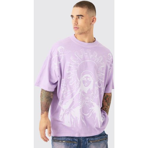 T-shirt oversize imprimé Renaissance - S - Boohooman - Modalova