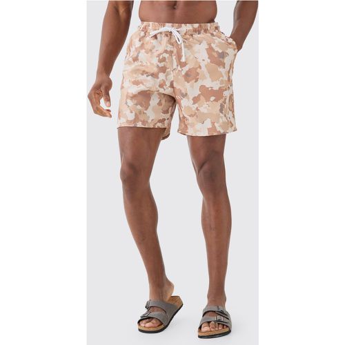 Short de bain mi-long à imprimé camouflage - S - Boohooman - Modalova