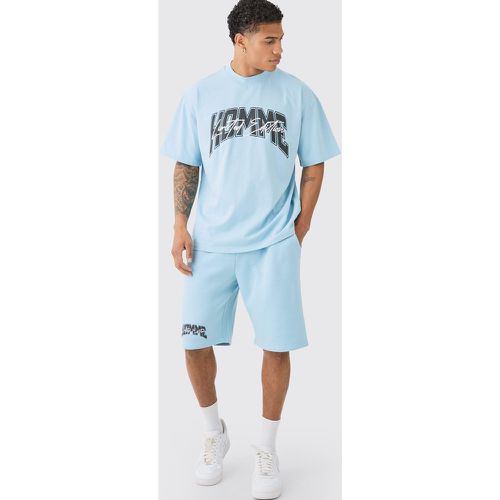 Ensemble oversize avec t-shirt et short - MAN Official - S - Boohooman - Modalova