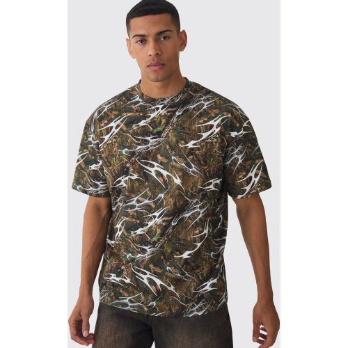 T-shirt oversize à col montant - S - Boohooman - Modalova