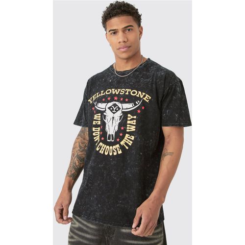 T-shirt oversize à imprimé Yellowstone - S - Boohooman - Modalova