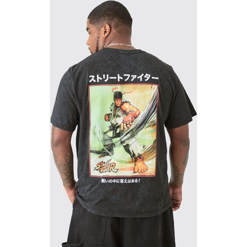 Plus Street Fighter Anime T-shirt In Black - - XXXL - Boohooman - Modalova