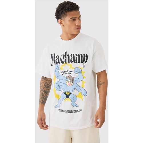 Oversized Pokemon Machamp License T-shirt - Boohooman - Modalova
