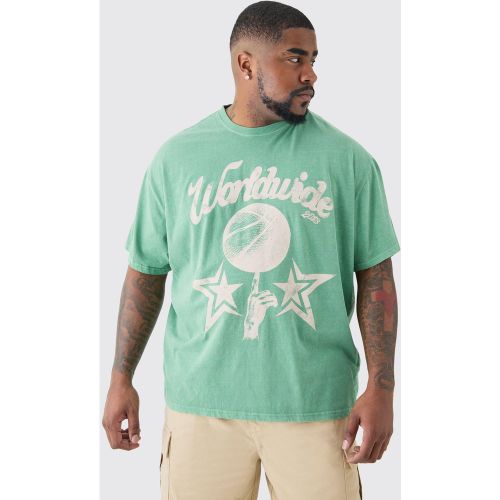 Grande taille - T-shirt Worldwide - XXL - Boohooman - Modalova