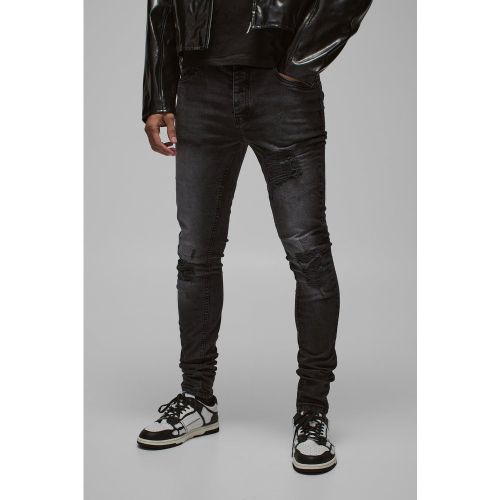 Jean skinny déchiré et réparé - 30R - Boohooman - Modalova