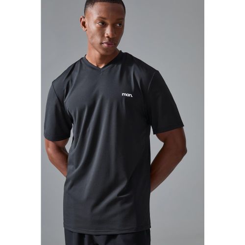 T-shirt de sport performance à col V - MAN homme - L - Boohooman - Modalova
