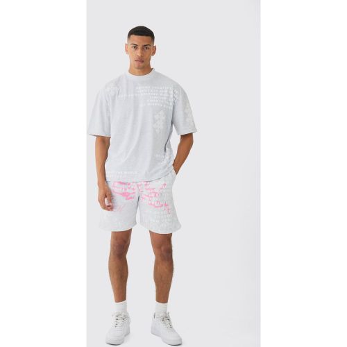 Ensemble oversize à manches 3/4 et short - L - Boohooman - Modalova