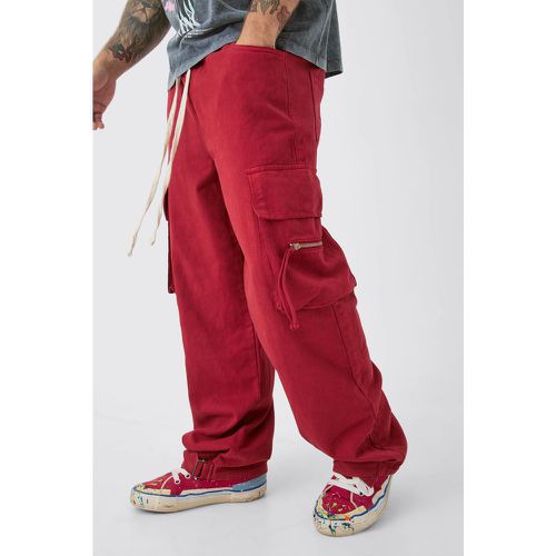 Pantalon cargo baggy à taille élastiquée - S - Boohooman - Modalova