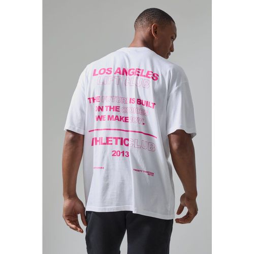 Active Oversized Extended Neck Back Print Slogan T-shirt - Boohooman - Modalova