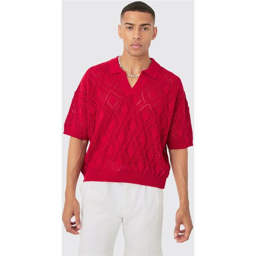 Polo oversize à coutures apparentes - L - Boohooman - Modalova